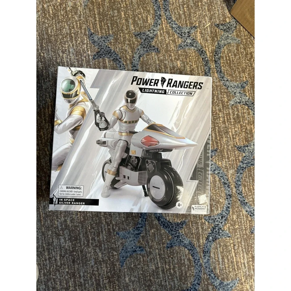 Hasbro Power Rangers Lightning Collection In Space Silver Ranger Bike Figure New